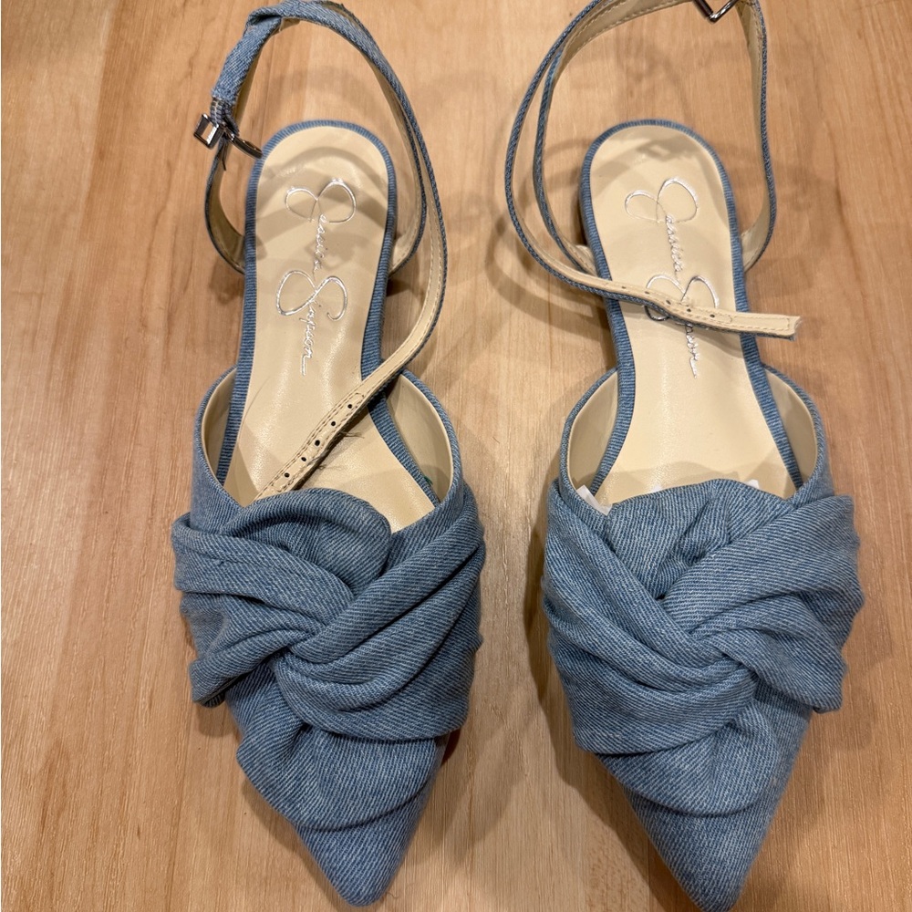 Jessica Simpson Blue Denim Carmie Flats *New*